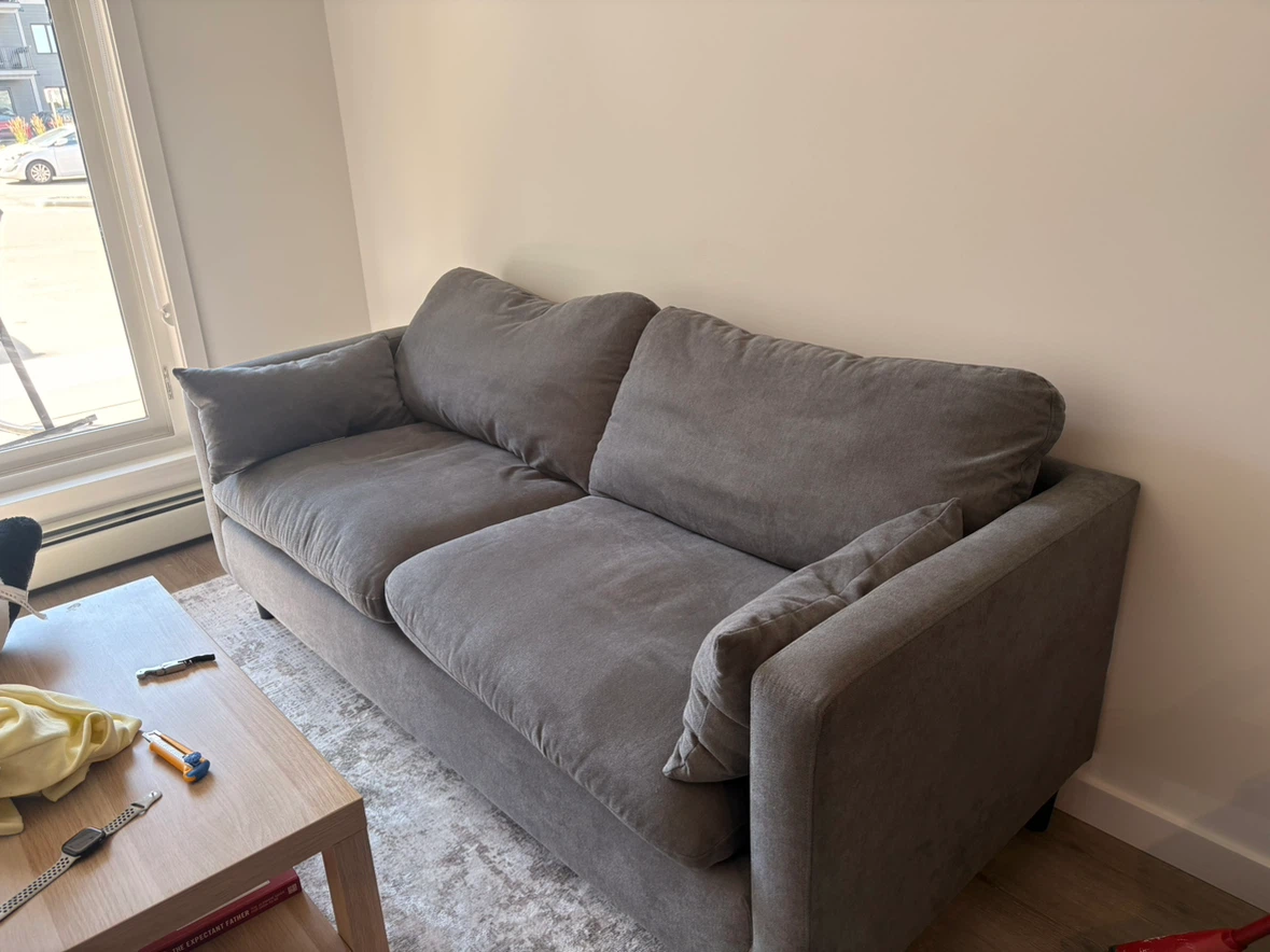 Grey fabric sofa - photo 2