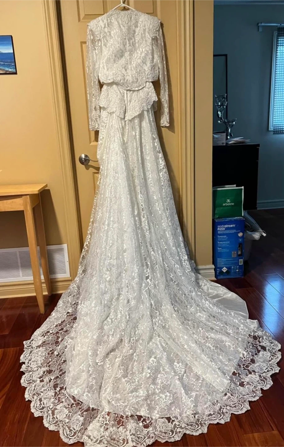 White Lace Wedding Dress with Bolero Jacket - photo 4