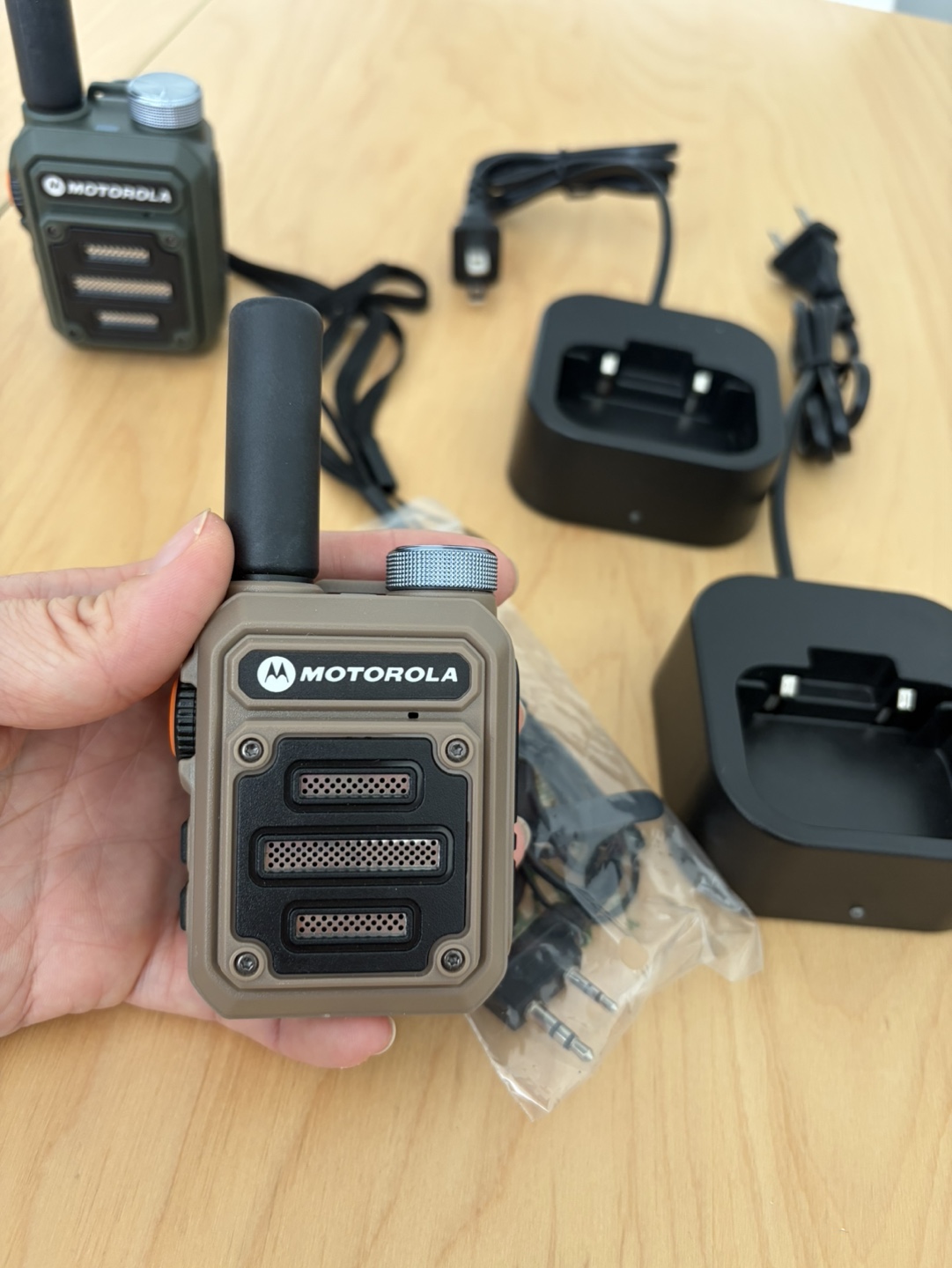 Motorola Walkie Talkies (2-Pack) with Chargers & Earpieces