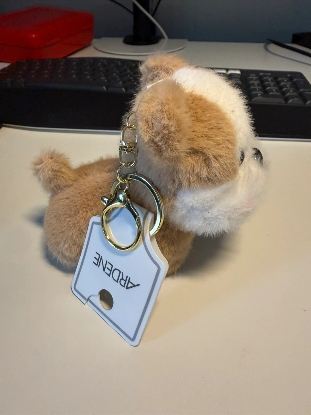 Plush Puppy Keychain