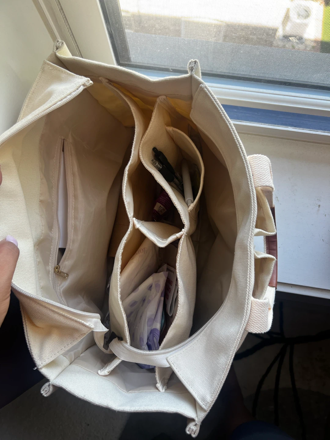 Beige Large Canvas Tote - photo 3