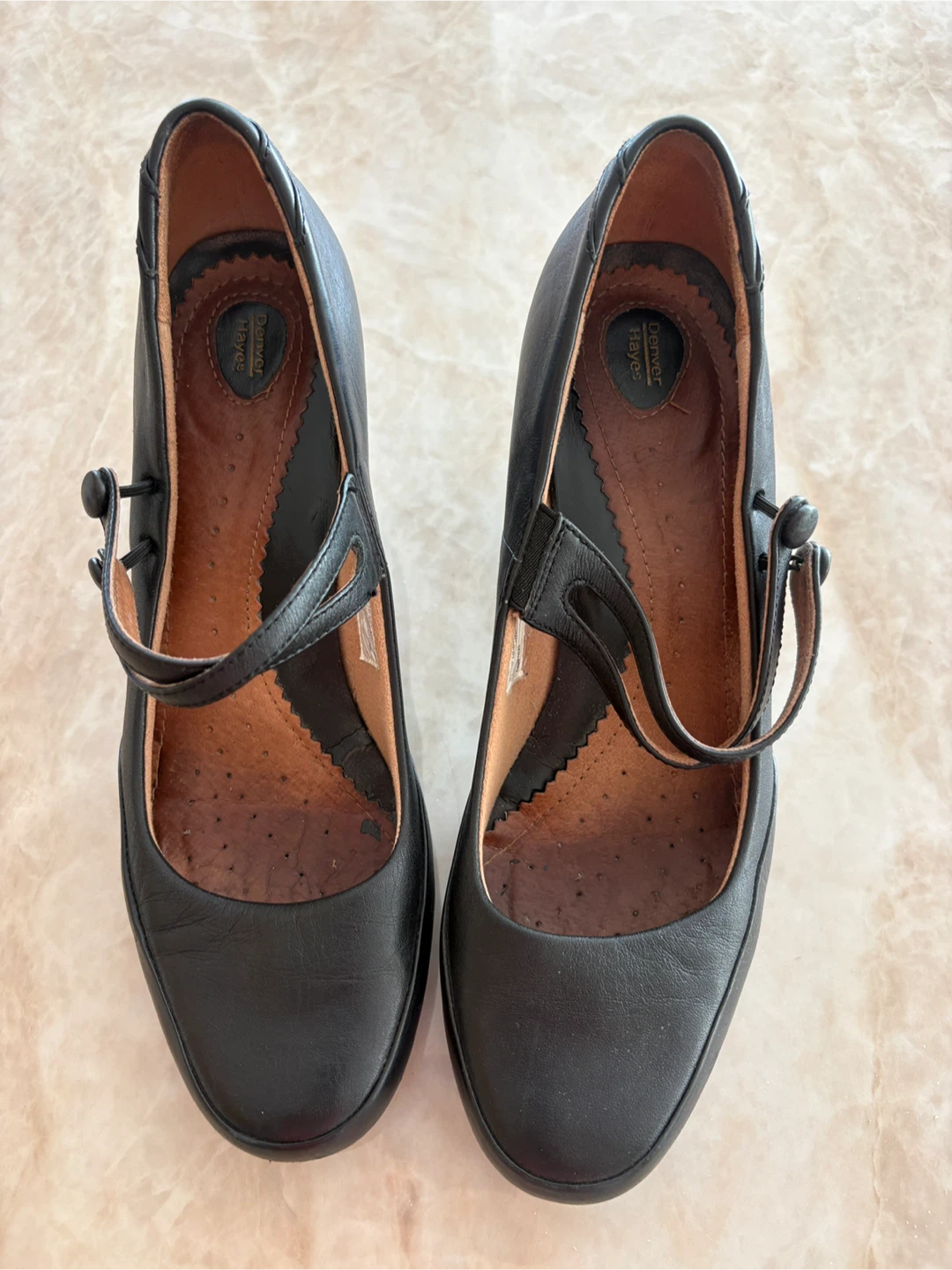 Size 10 Black Leather Mary Jane Shoes - photo 2