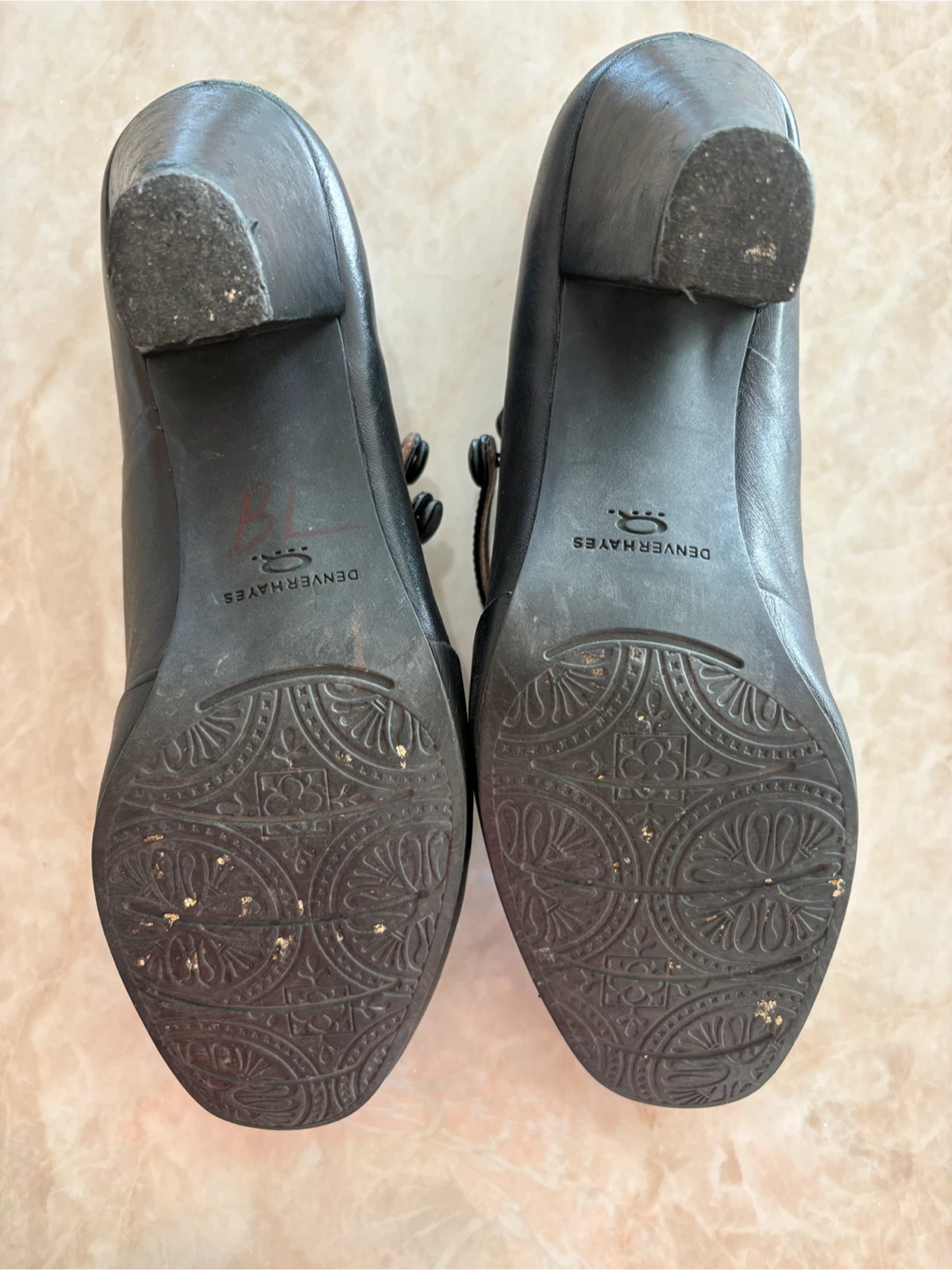 Size 10 Black Leather Mary Jane Shoes - photo 4