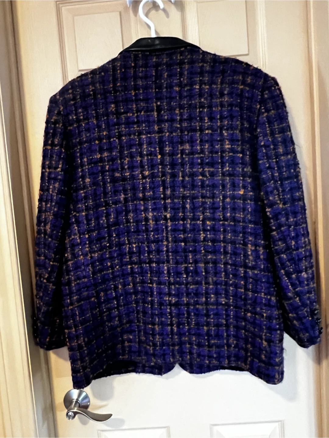 D'Orax Tweed Blazer with faux Leather Collar - photo 2