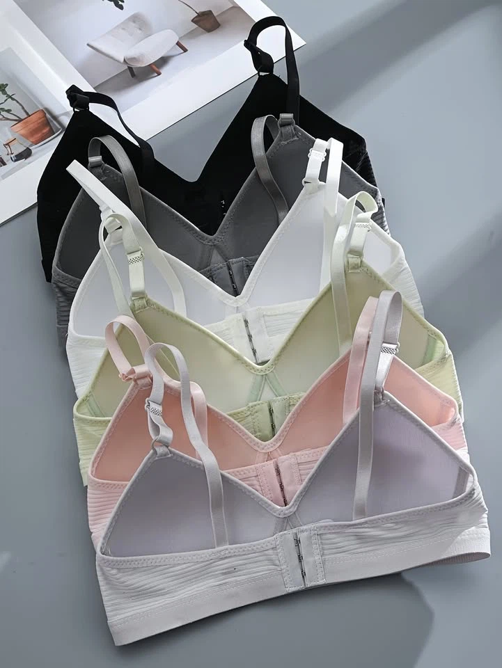 6 Pcs Women's Comfortable Ribbed Bralette Set (Asian L) - photo 2