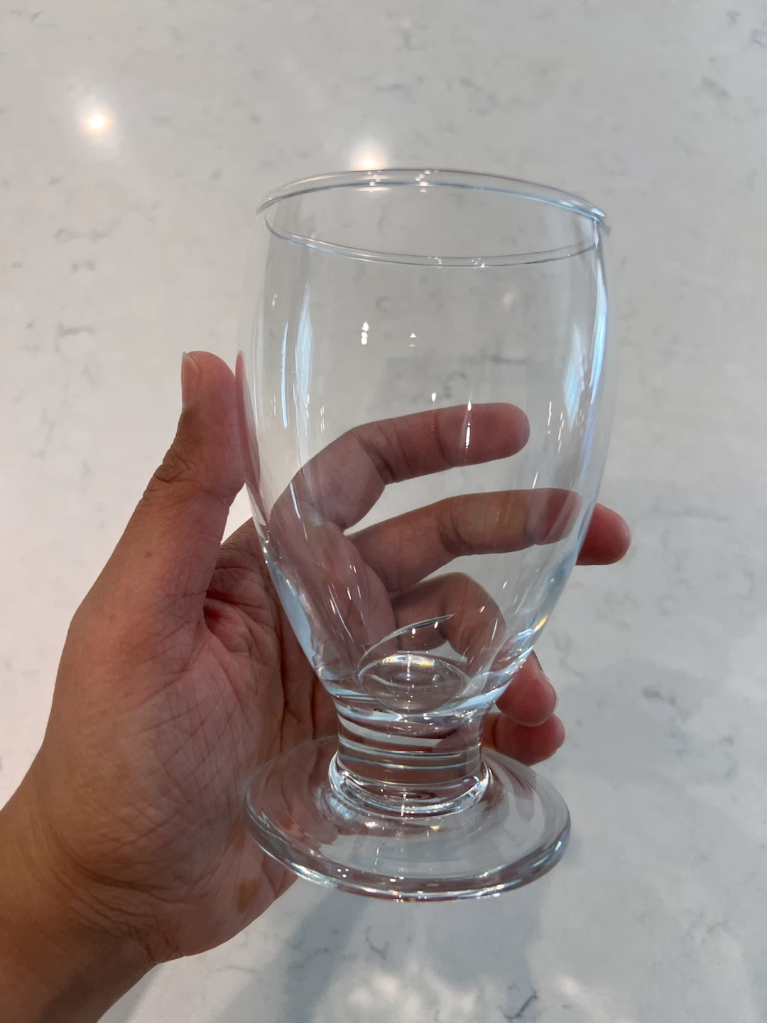 Set of 6 Clear Footed Glasses