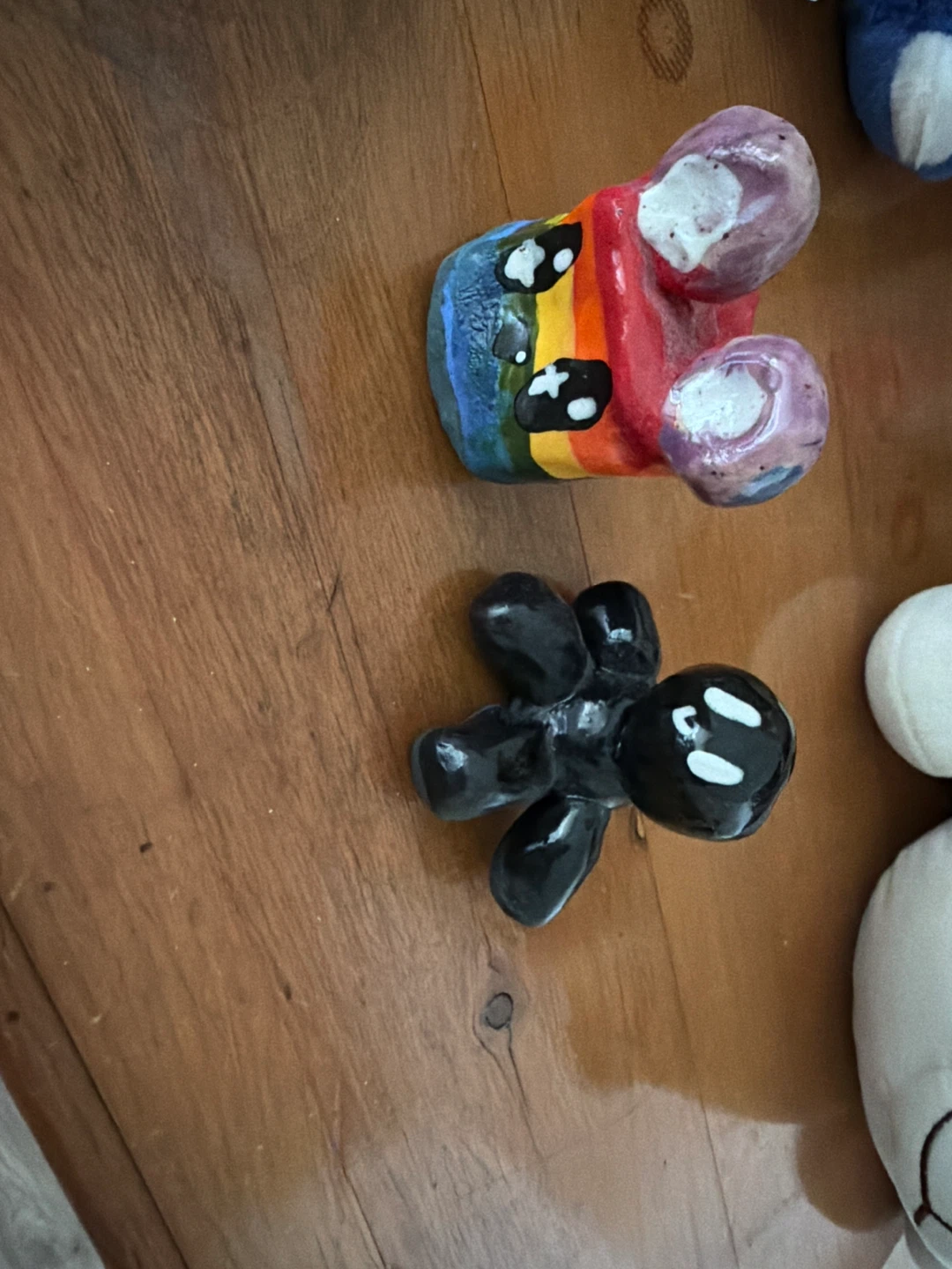 Handmade Rainbow and Black Figures