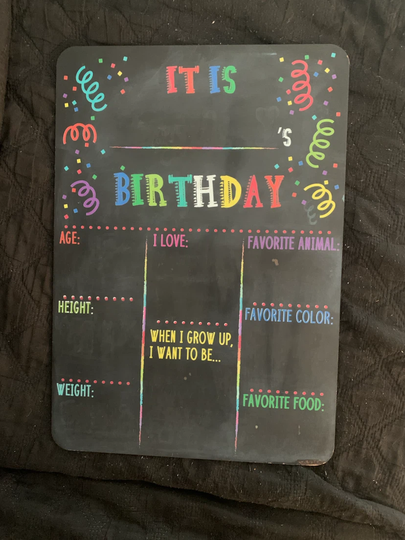 Birthday Chalkboard Sign - photo 2