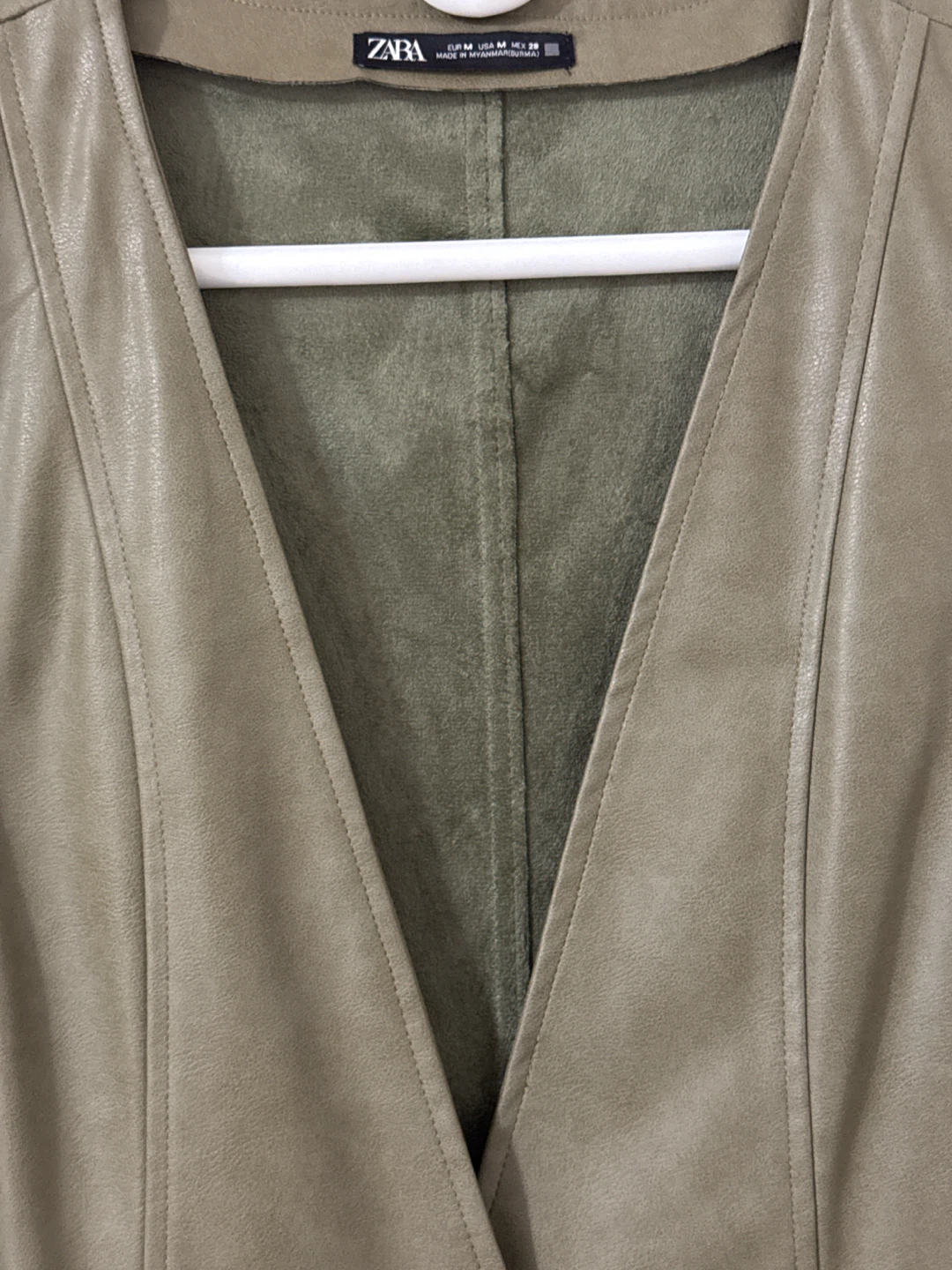 ZARA Sleeveless Faux Leather Vest Dress - Size M - photo 2