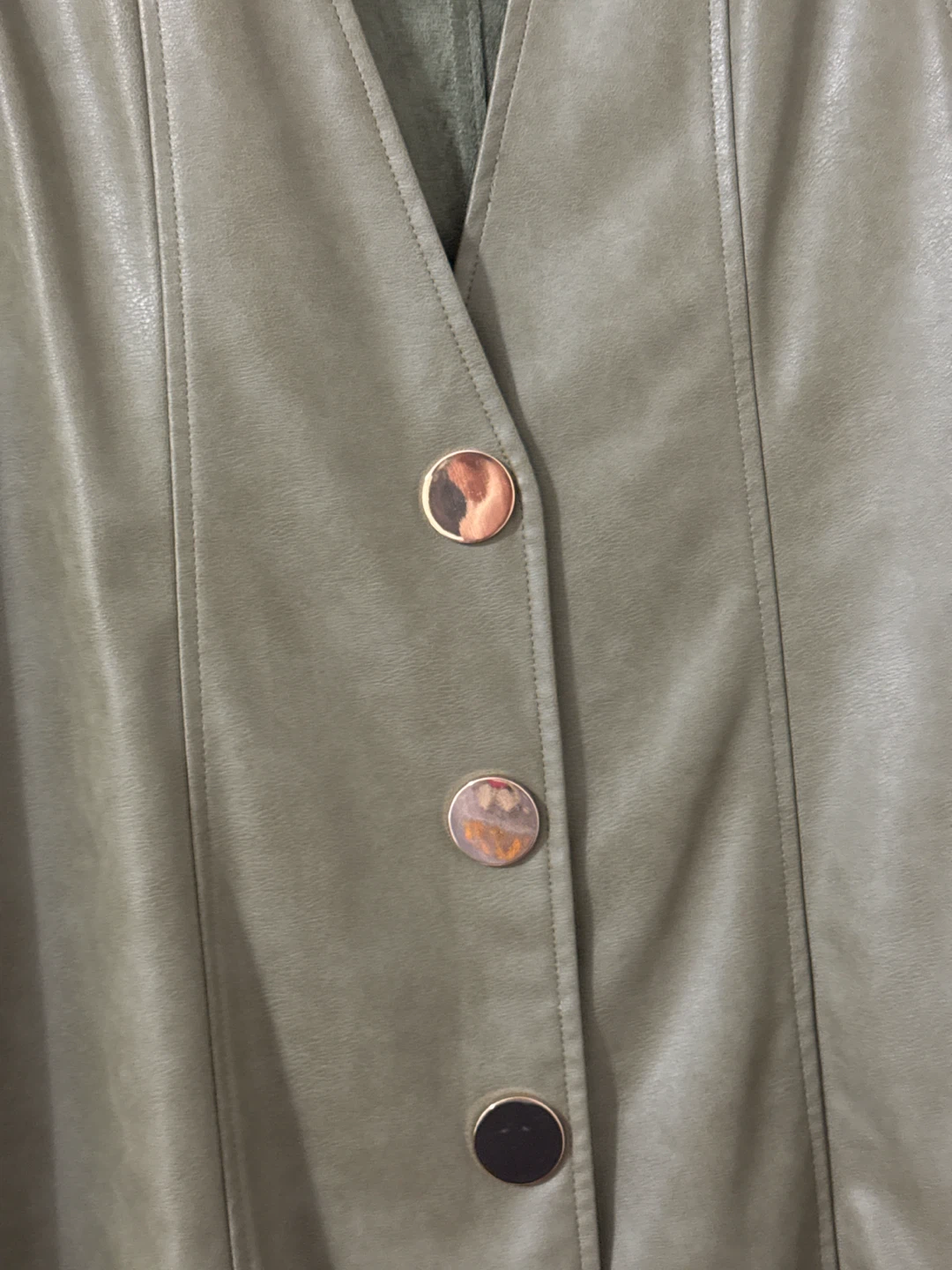 ZARA Sleeveless Faux Leather Vest Dress - Size M - photo 3