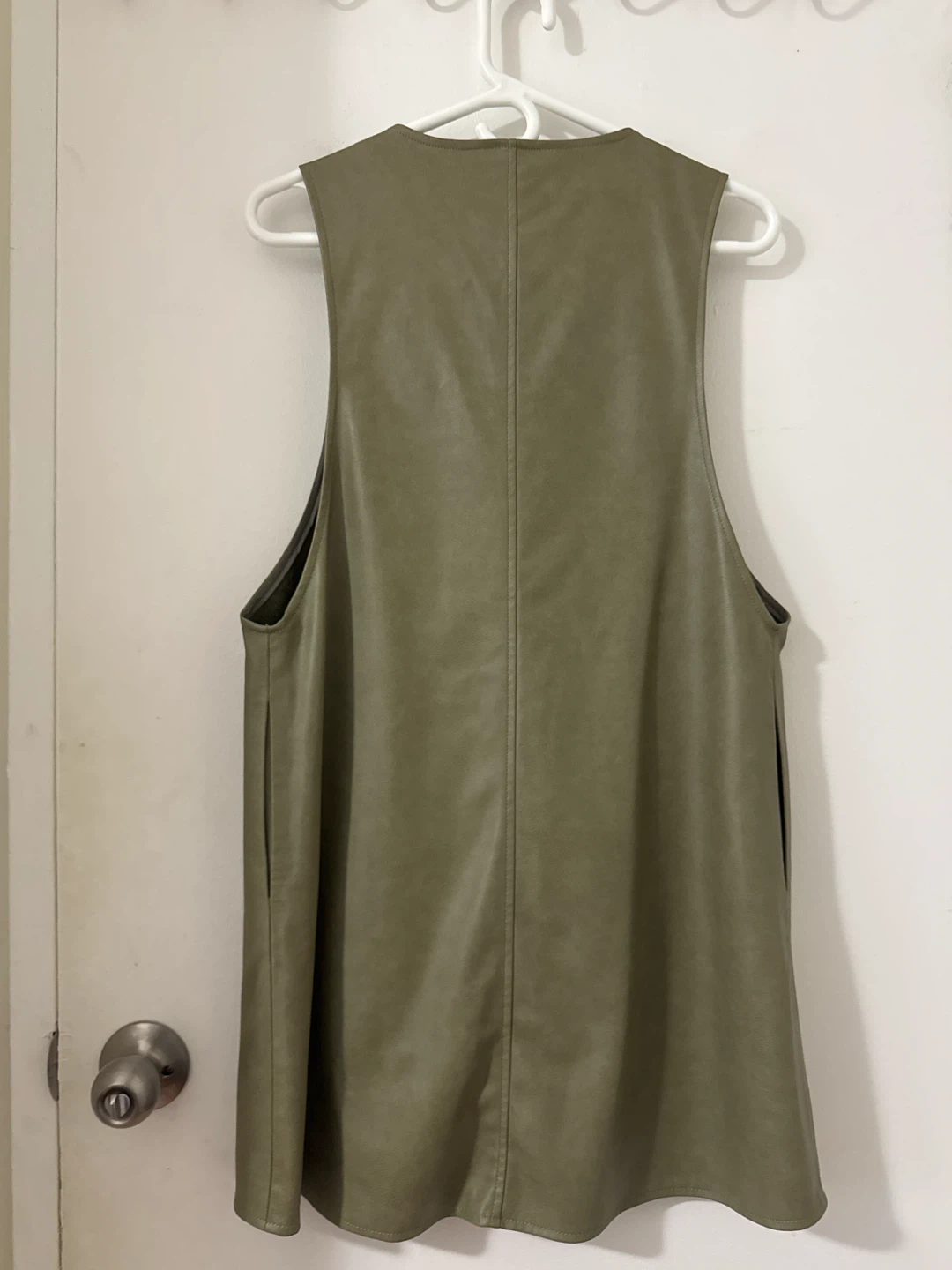 ZARA Sleeveless Faux Leather Vest Dress - Size M - photo 4