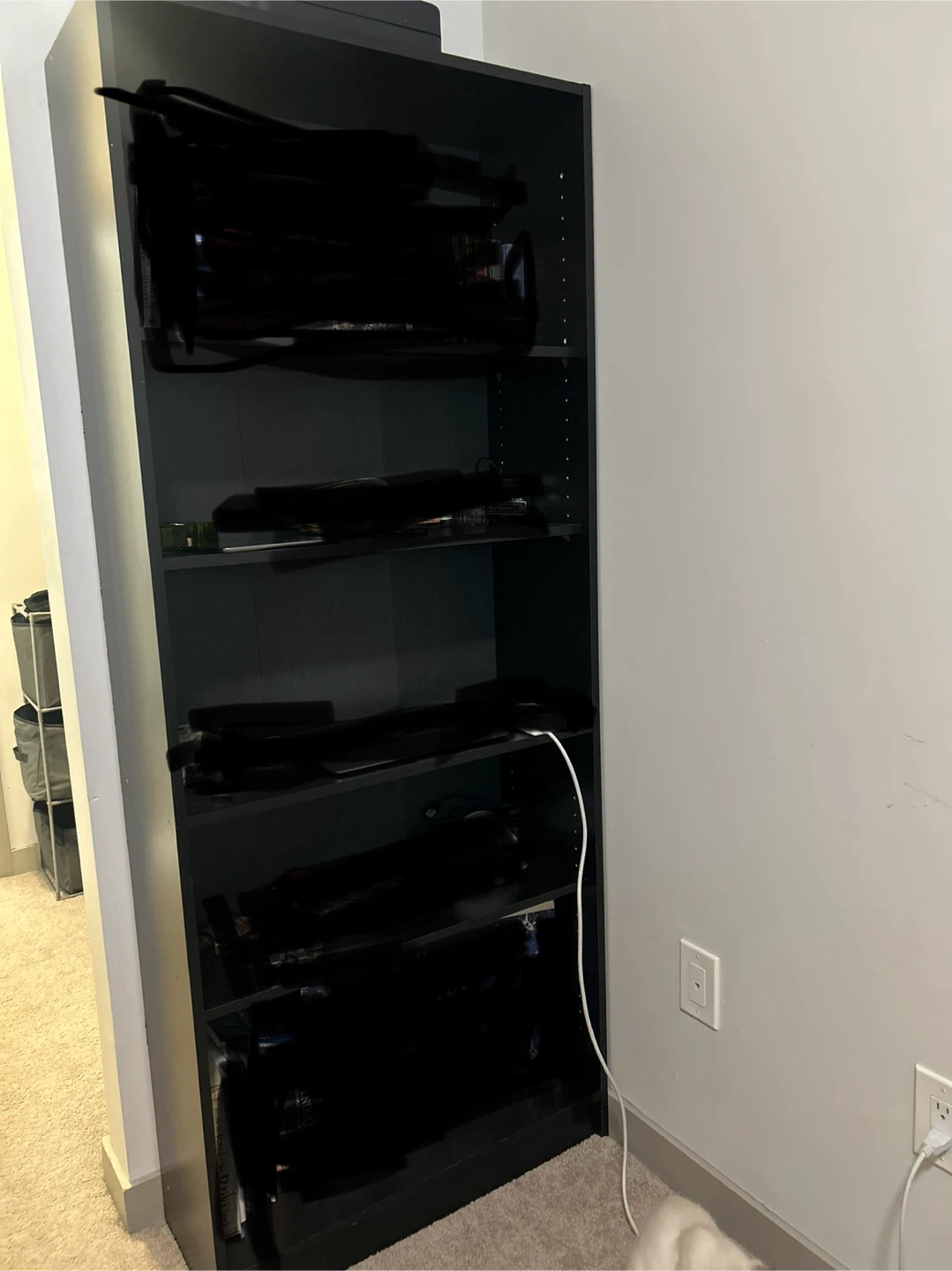 Black Bookshelf / items not included