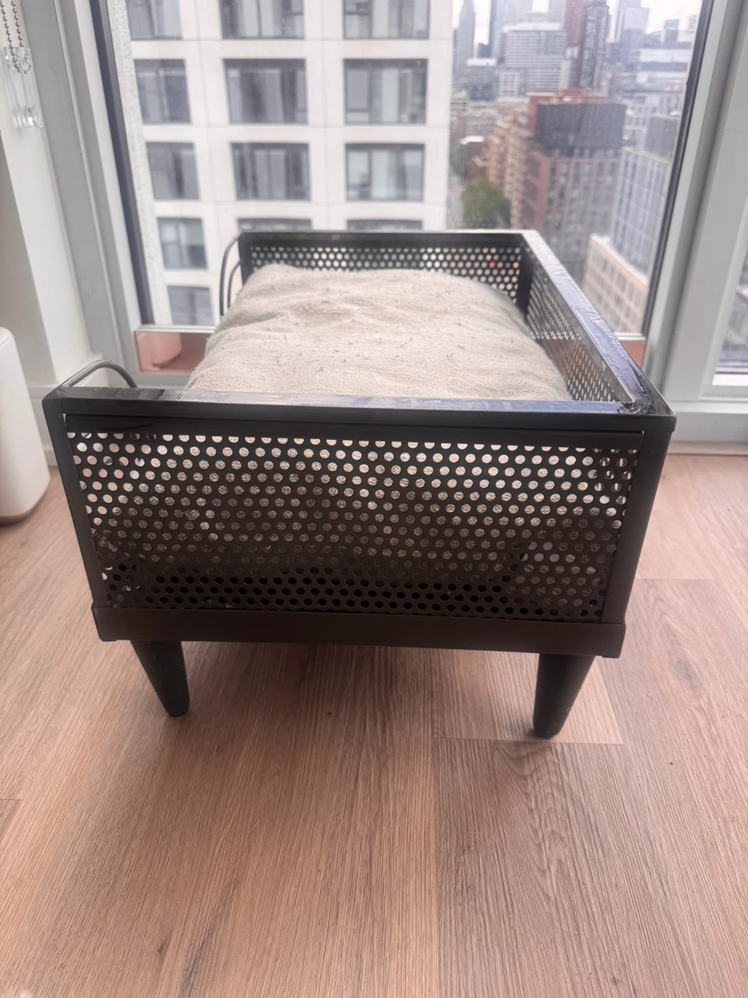 Stylish Black Metal Dog Bed with Cushion - photo 3