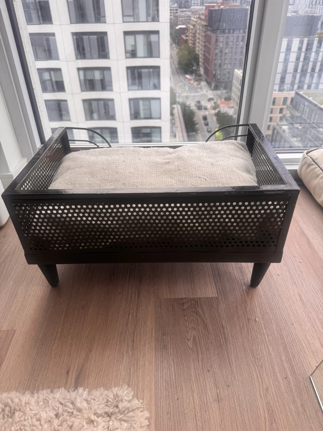 Stylish Black Metal Dog Bed with Cushion - photo 4