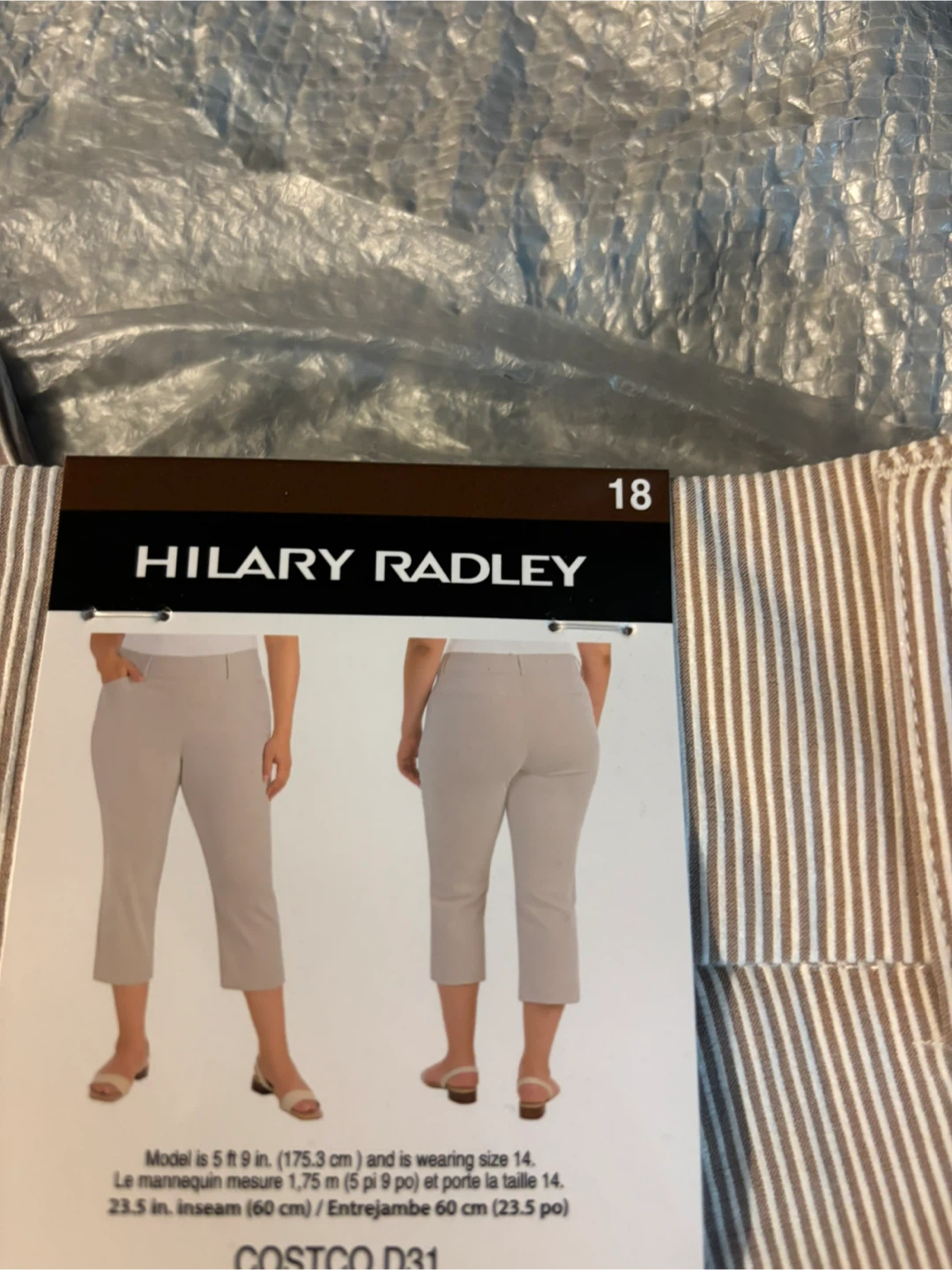 HILARY RADLEY Women's Striped Capris Size 18 - photo 2