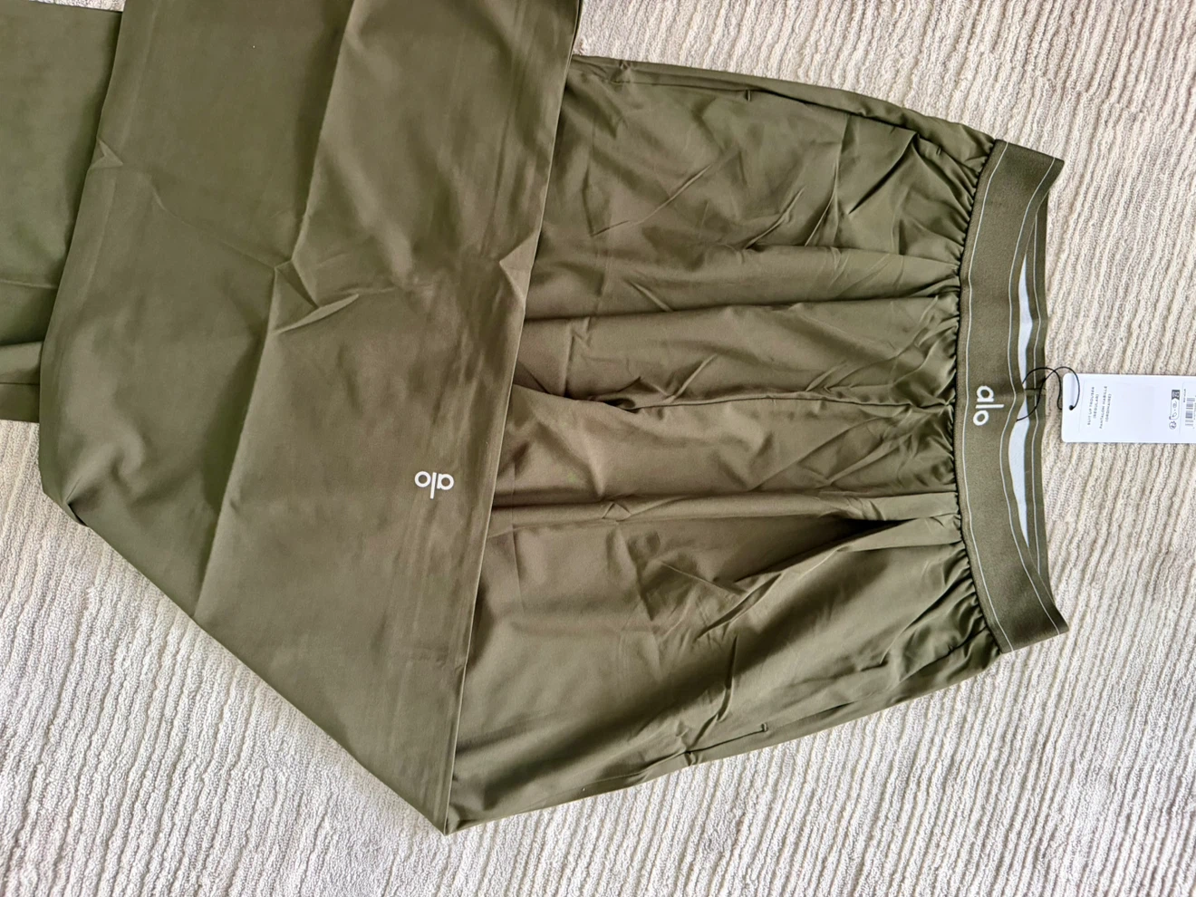 Alo Yoga Suit Up Trouser Pants Olive Green Size L