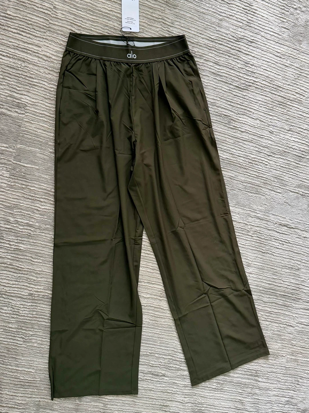 Alo Yoga Suit Up Trouser Pants Olive Green Size L - photo 4