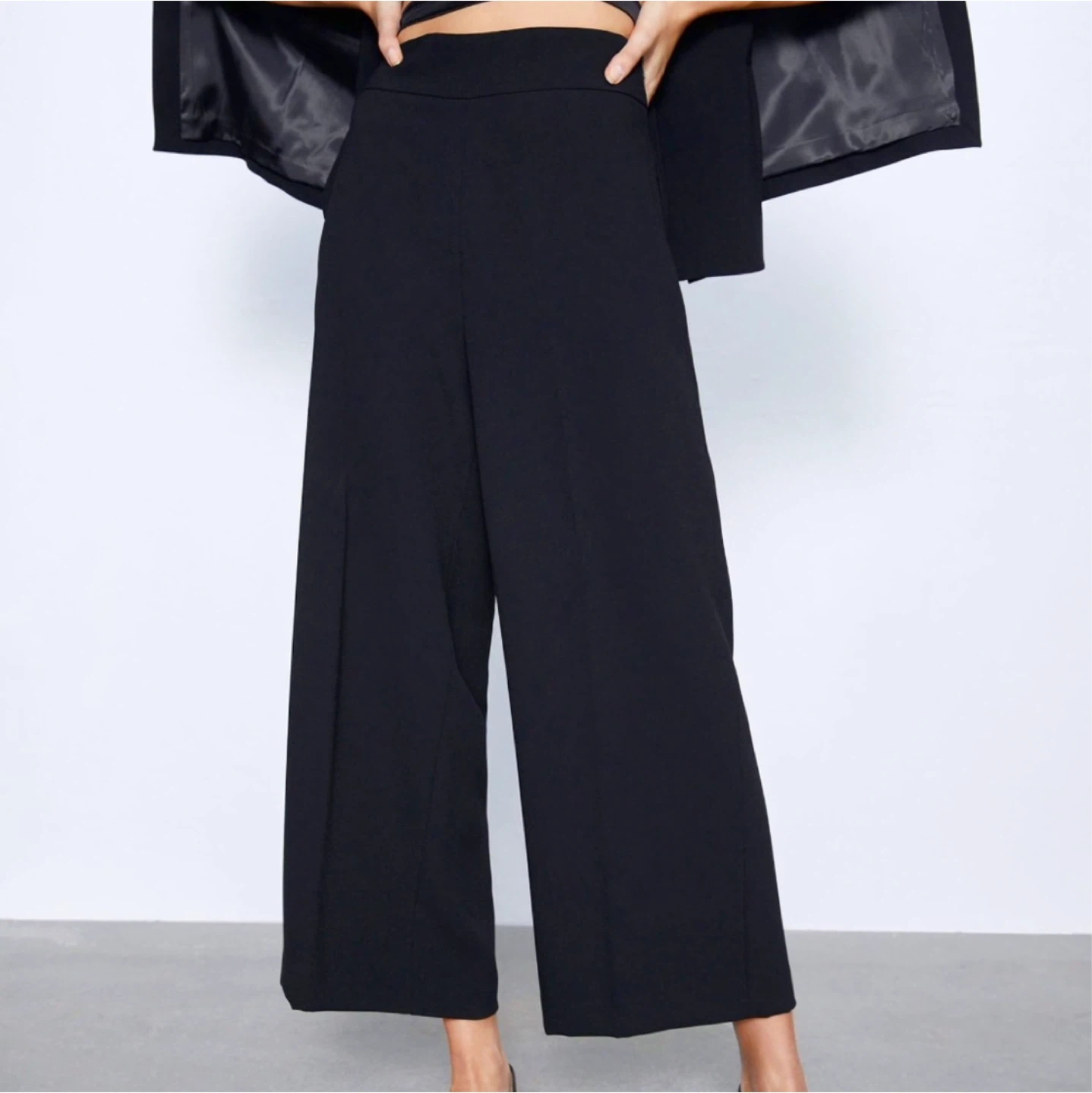 Zara high-waisted wide leg culottes M - photo 3