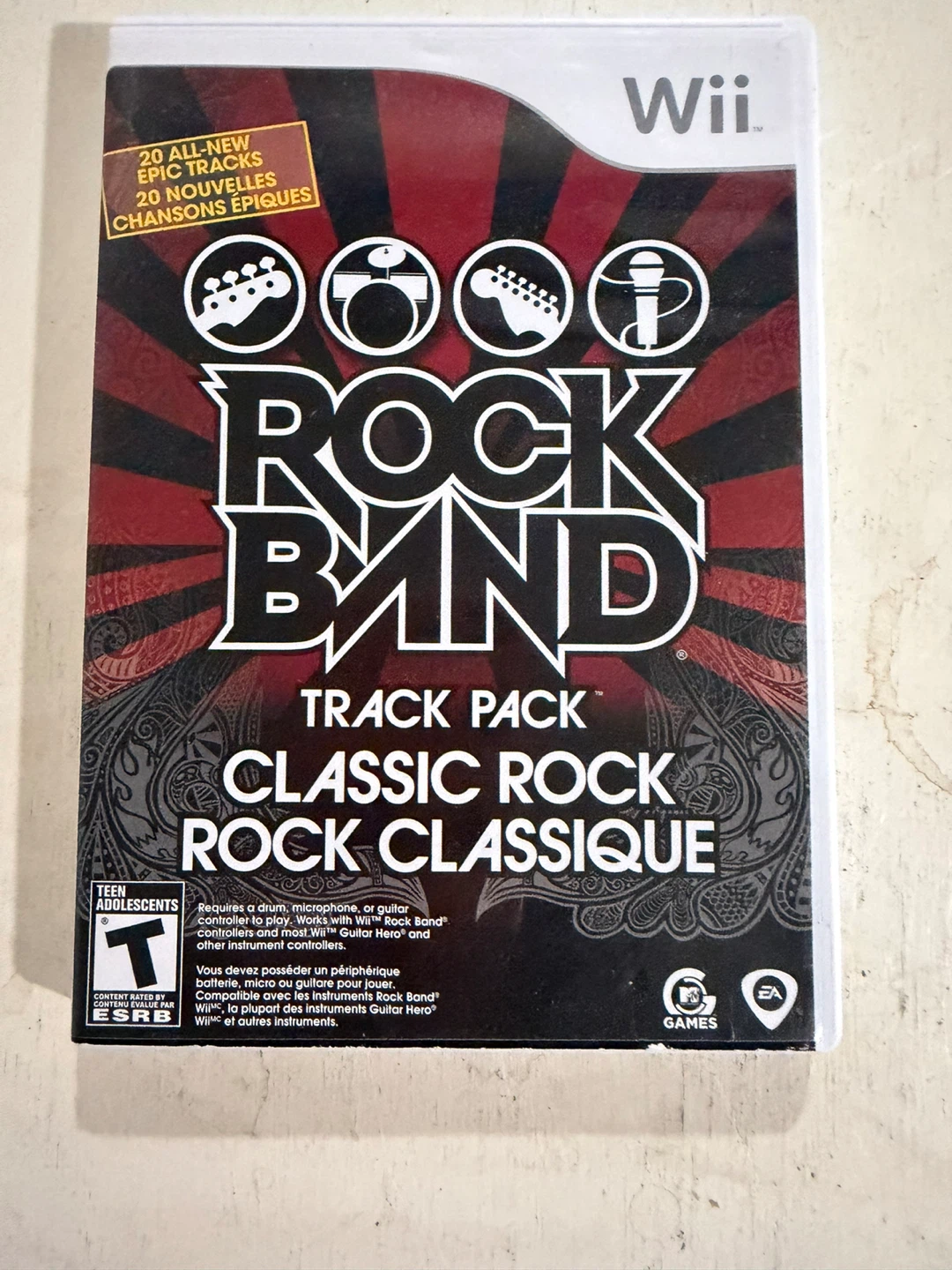 Rock Band Track Pack: Classic Rock (Nintendo Wii) - CIB