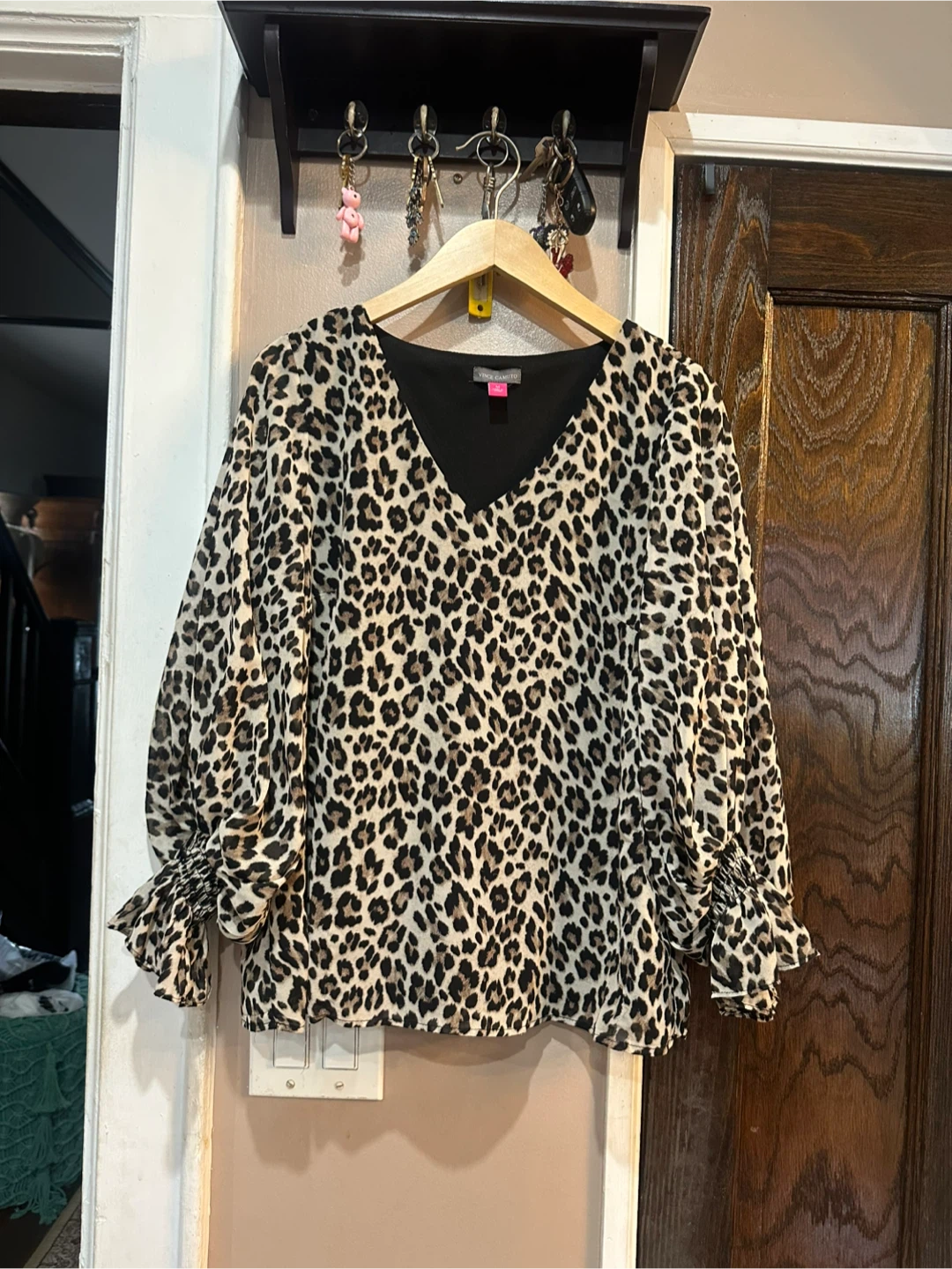 Vince Camuto Leopard Print Blouse - Size M