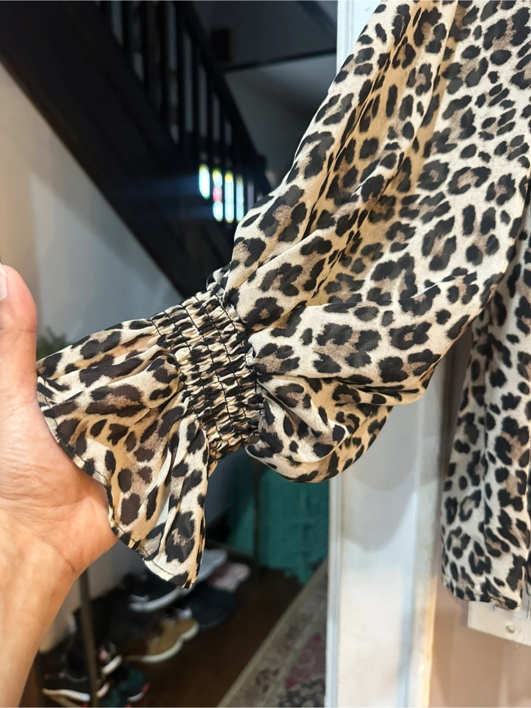 Vince Camuto Leopard Print Blouse - Size M - photo 4