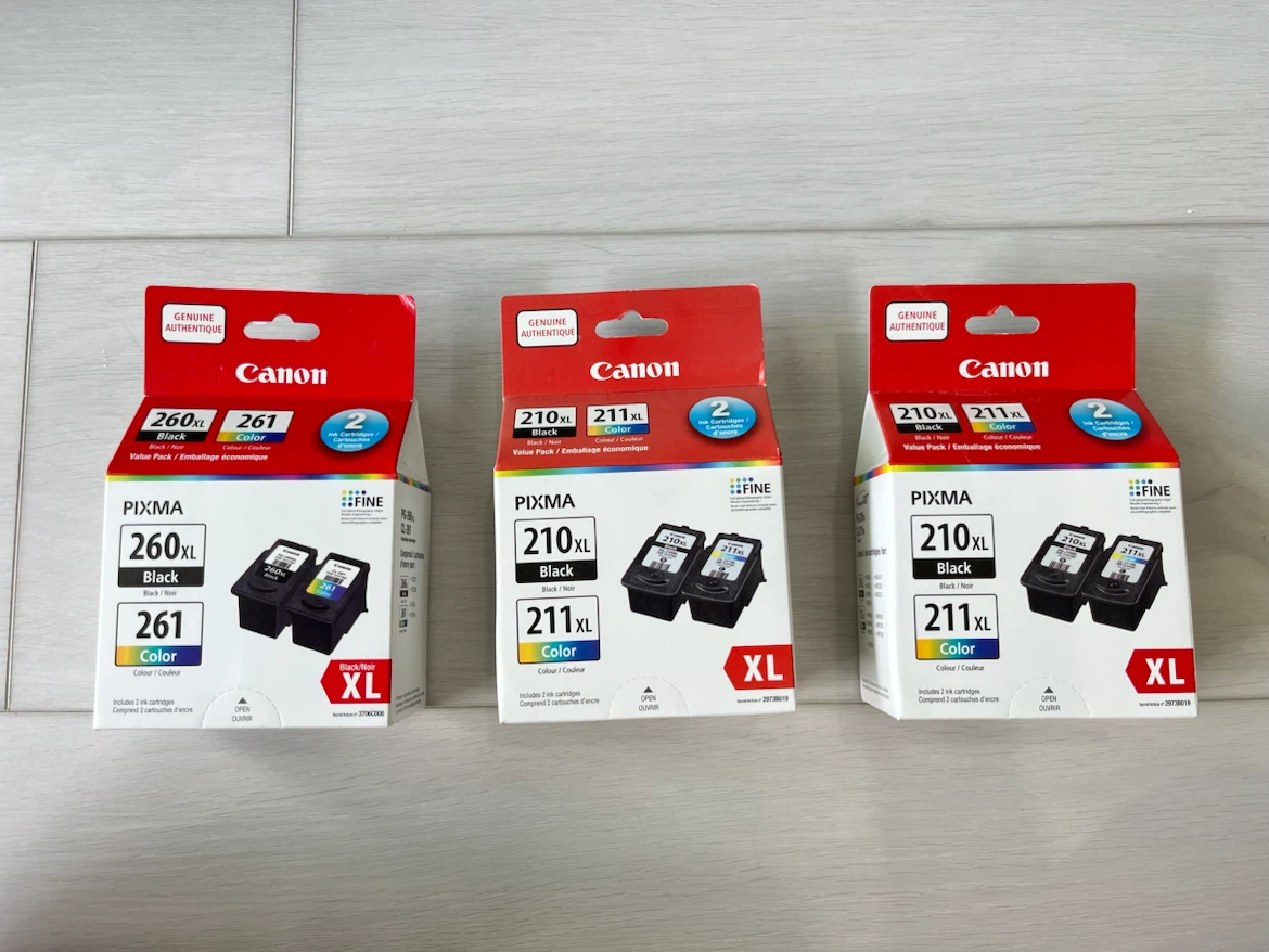 NEW Canon Genuine Ink Cartridges - Colour & Black/White