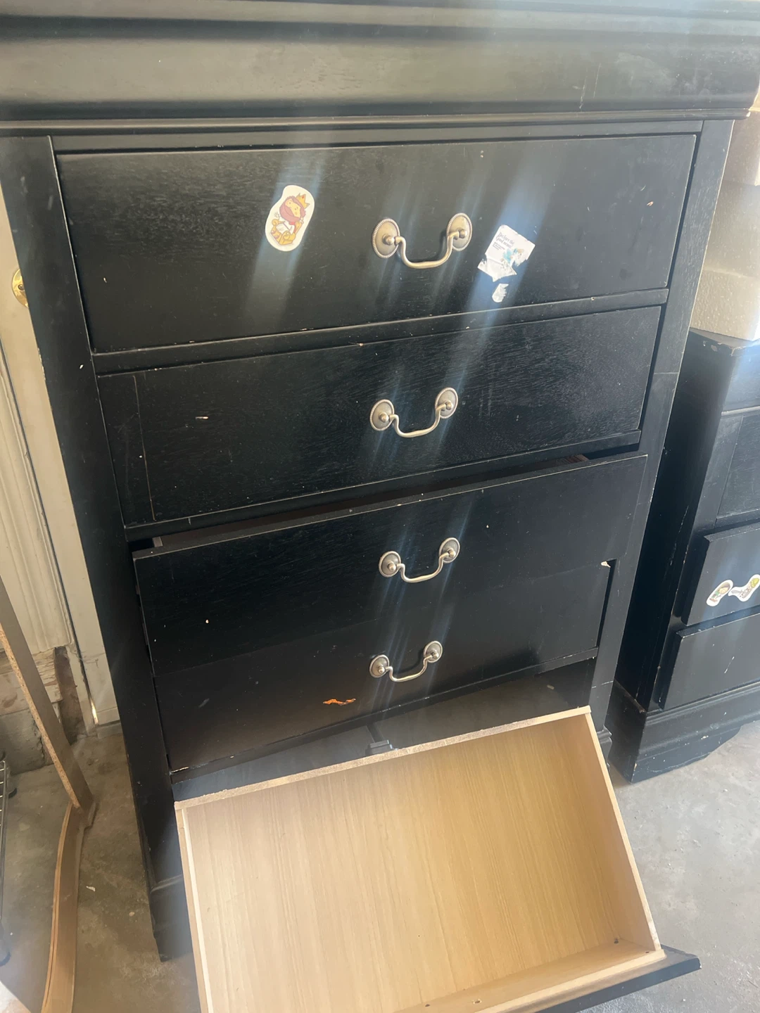 Black Dresser with 5 Drawers
