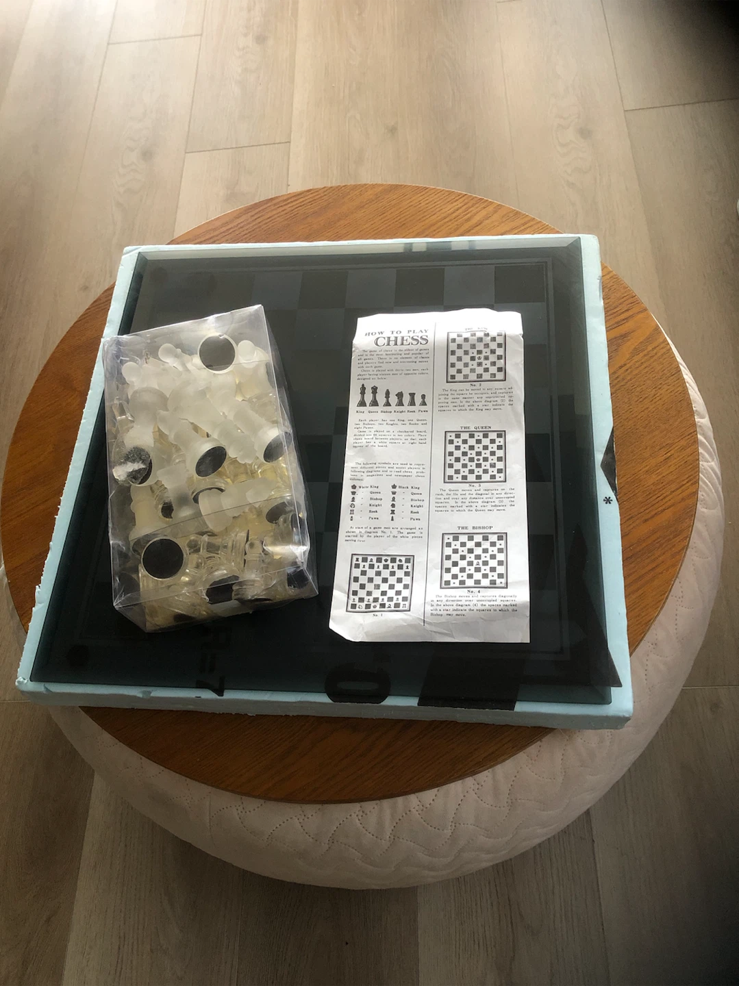 Glass Chess Set with Rules