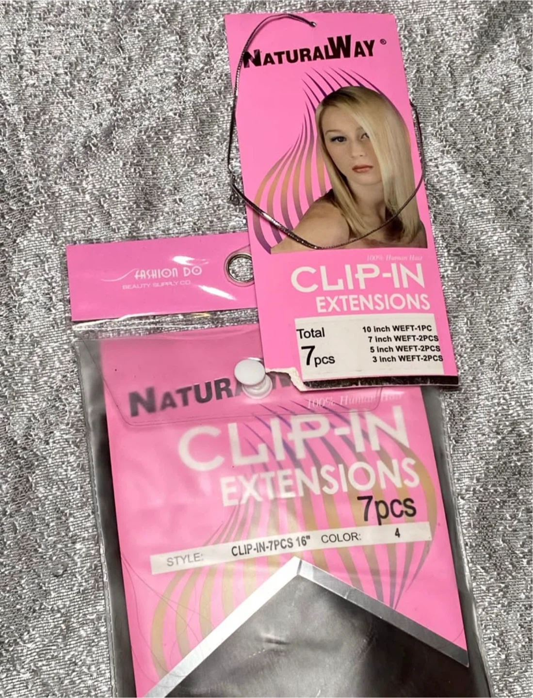 Paid $175 HUMAN HAIR CLIP- IN EXTENSIONS 7PCS 16″ - photo 5