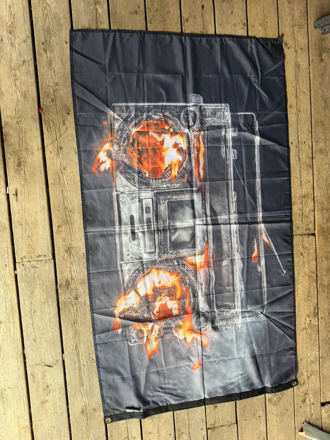 Green Day Revolution Radio Tour Fabric Flag Banner