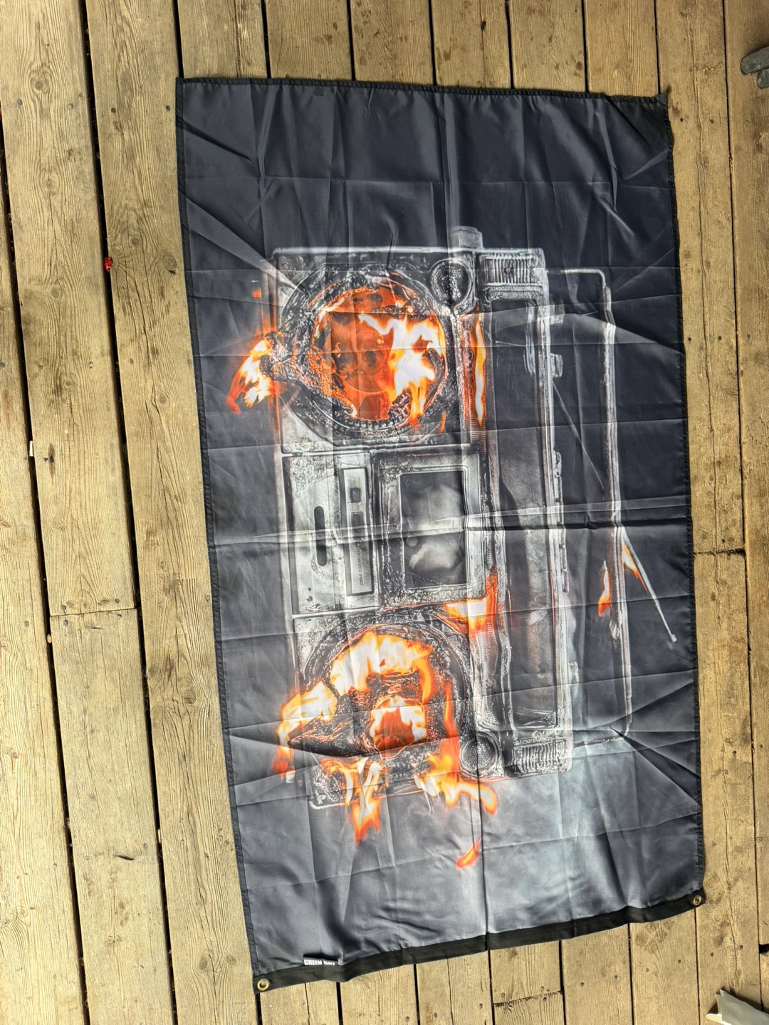 Green Day Revolution Radio Tour Fabric Flag Banner - photo 2