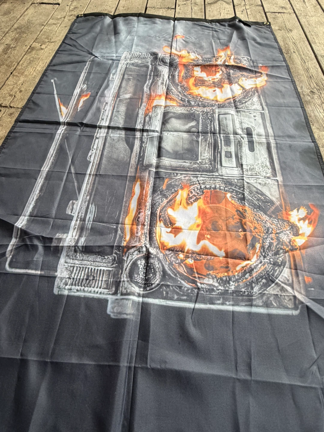 Green Day Revolution Radio Tour Fabric Flag Banner - photo 4