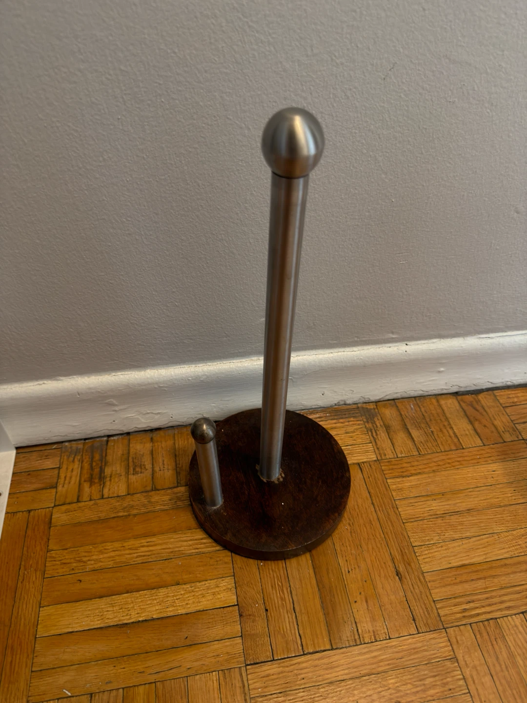 Wooden Base Paper Towel Holder