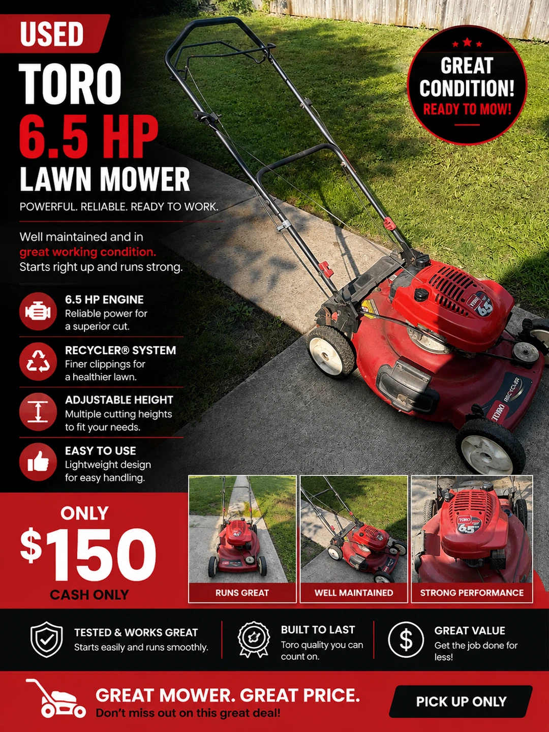 Toro 6.5 HP Lawn Mower