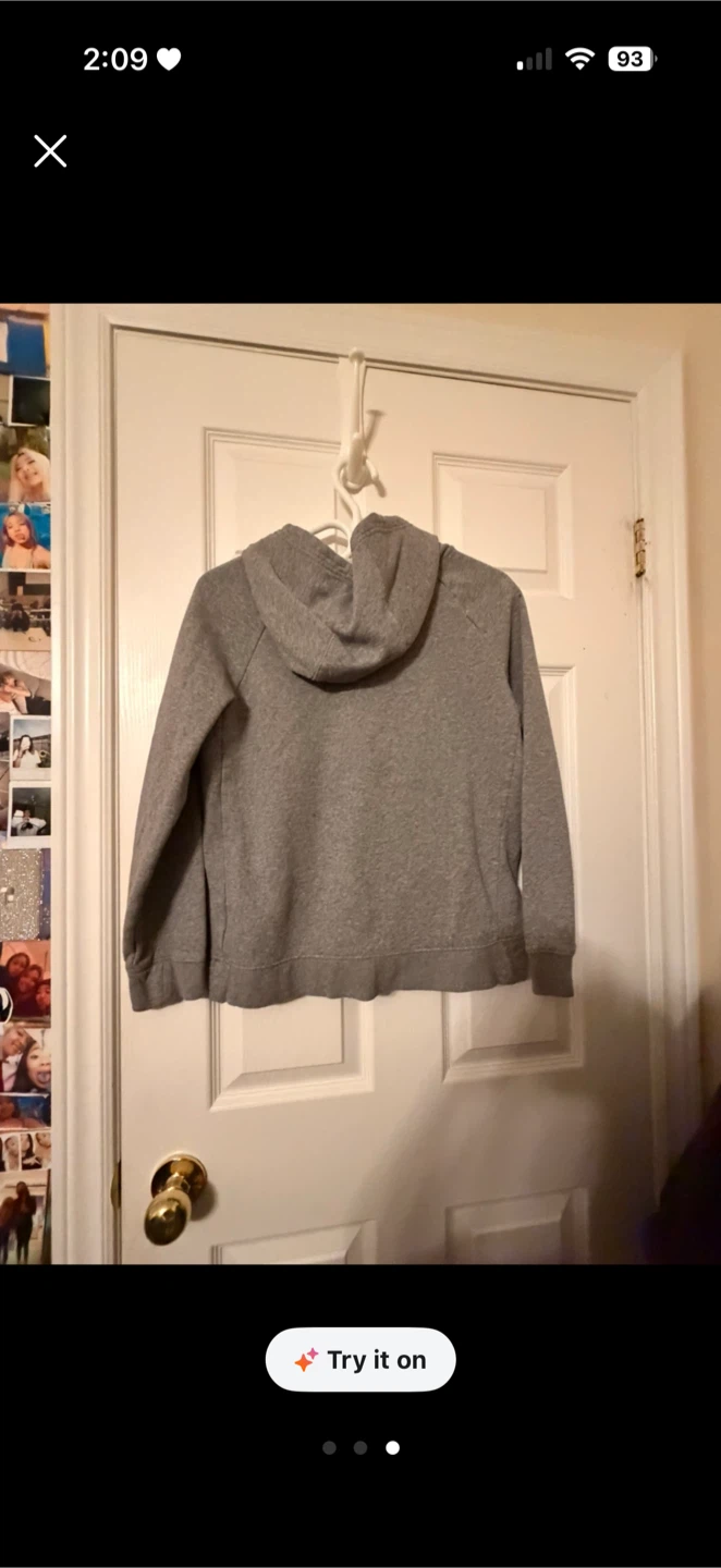 Nike Standard Fit Full Zip Hoodie XL Grey - photo 3