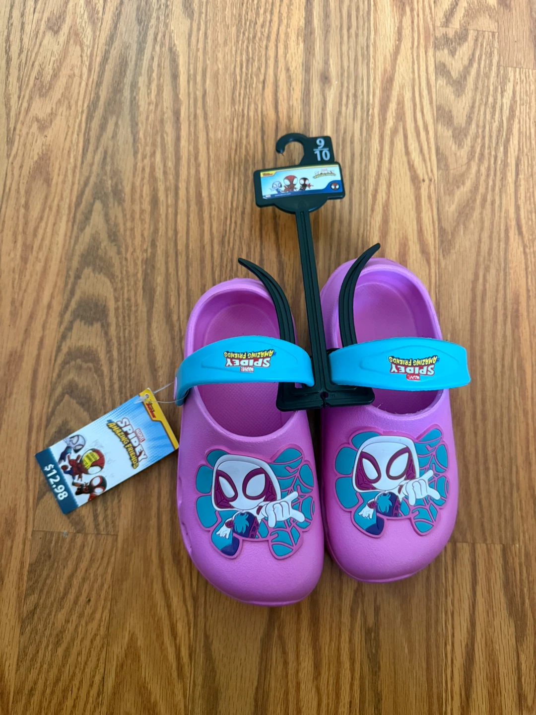 Marvel Spidey Amazing Friends Pink Clog Shoes Size 9/10