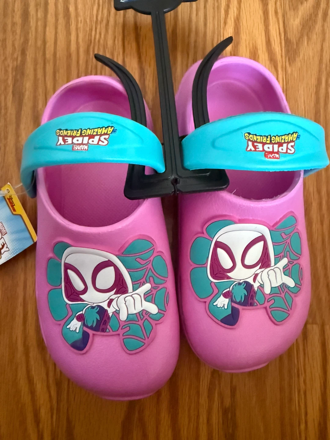 Marvel Spidey Amazing Friends Pink Clog Shoes Size 9/10 - photo 3