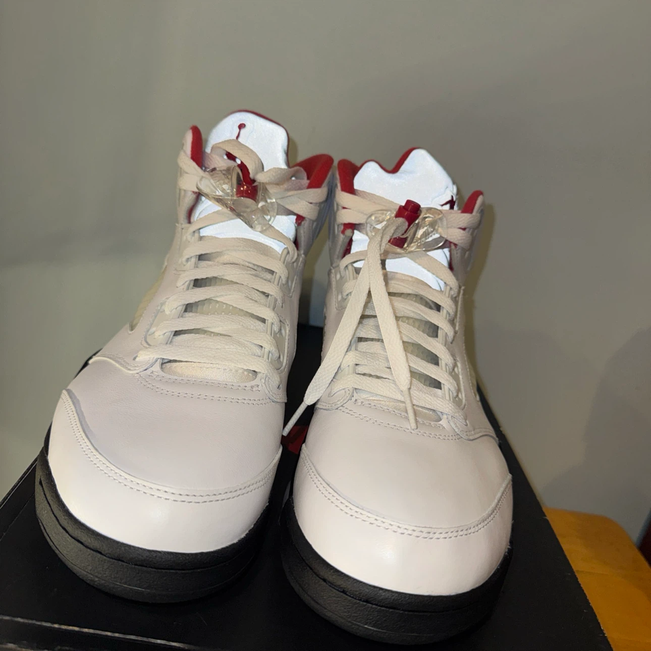 Jordan retro 5 fire red (silver tongue ) x 2 - photo 3