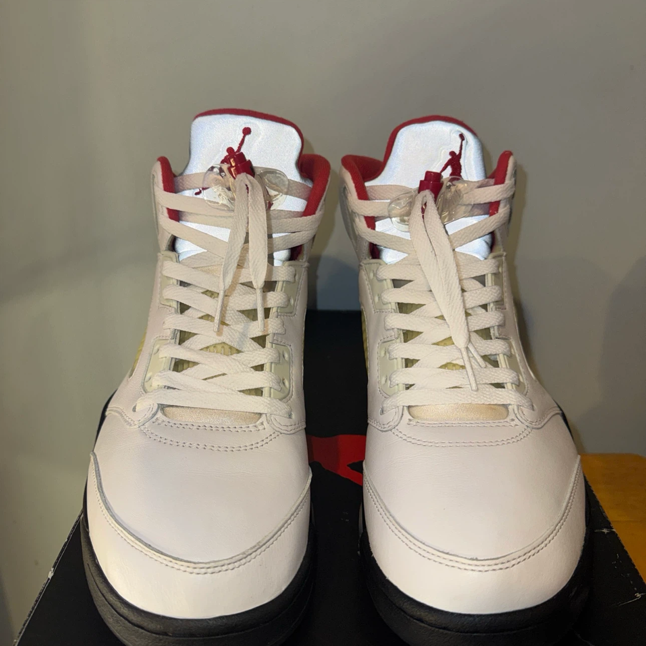 Jordan retro 5 fire red (silver tongue ) x 2 - photo 4