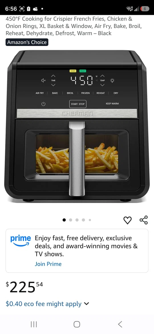 Chefman Turbofry Air Fryer XL Basket & Window - photo 2