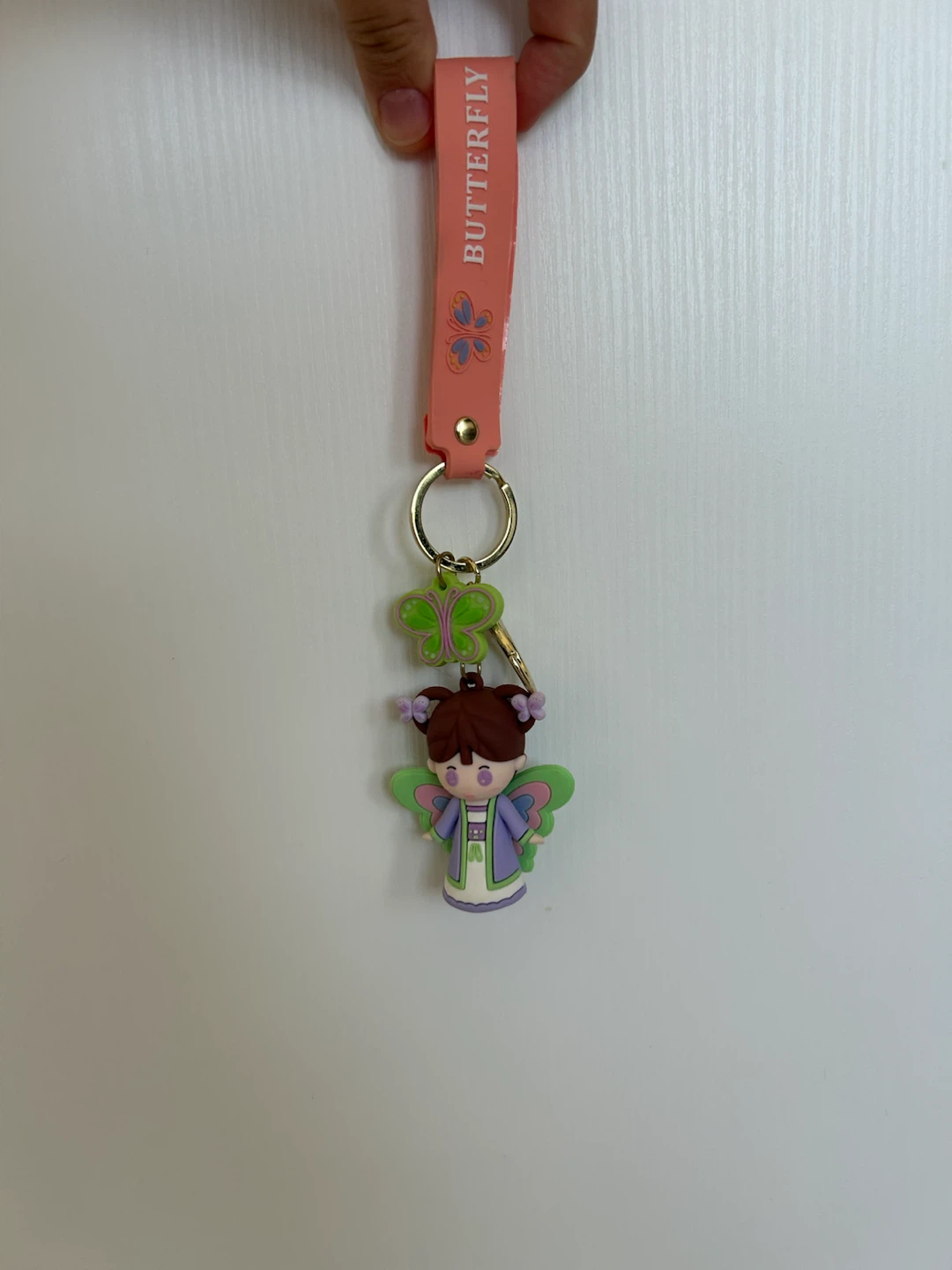 Cute Butterfly Charm Keychain - photo 2