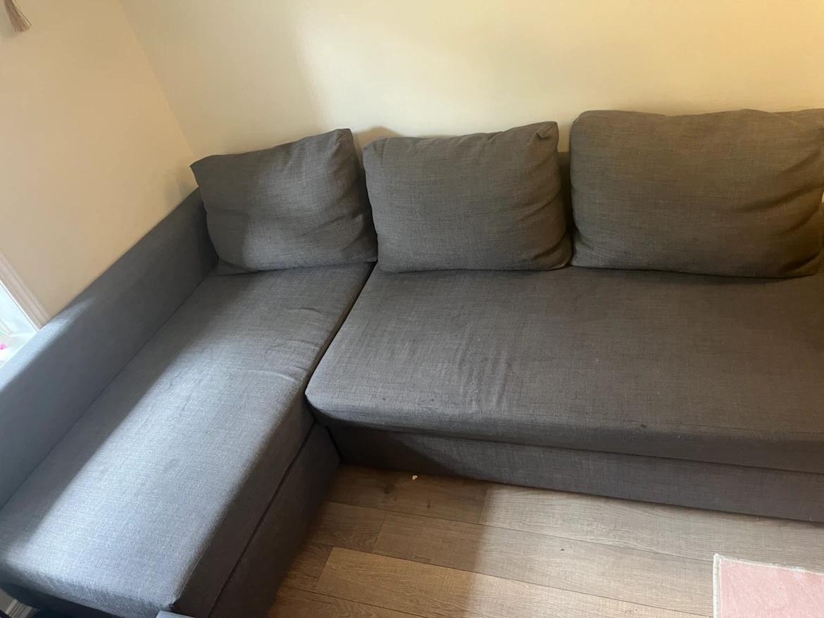 Dark Grey Sectional Pull Out Sofa cum Bed - photo 3