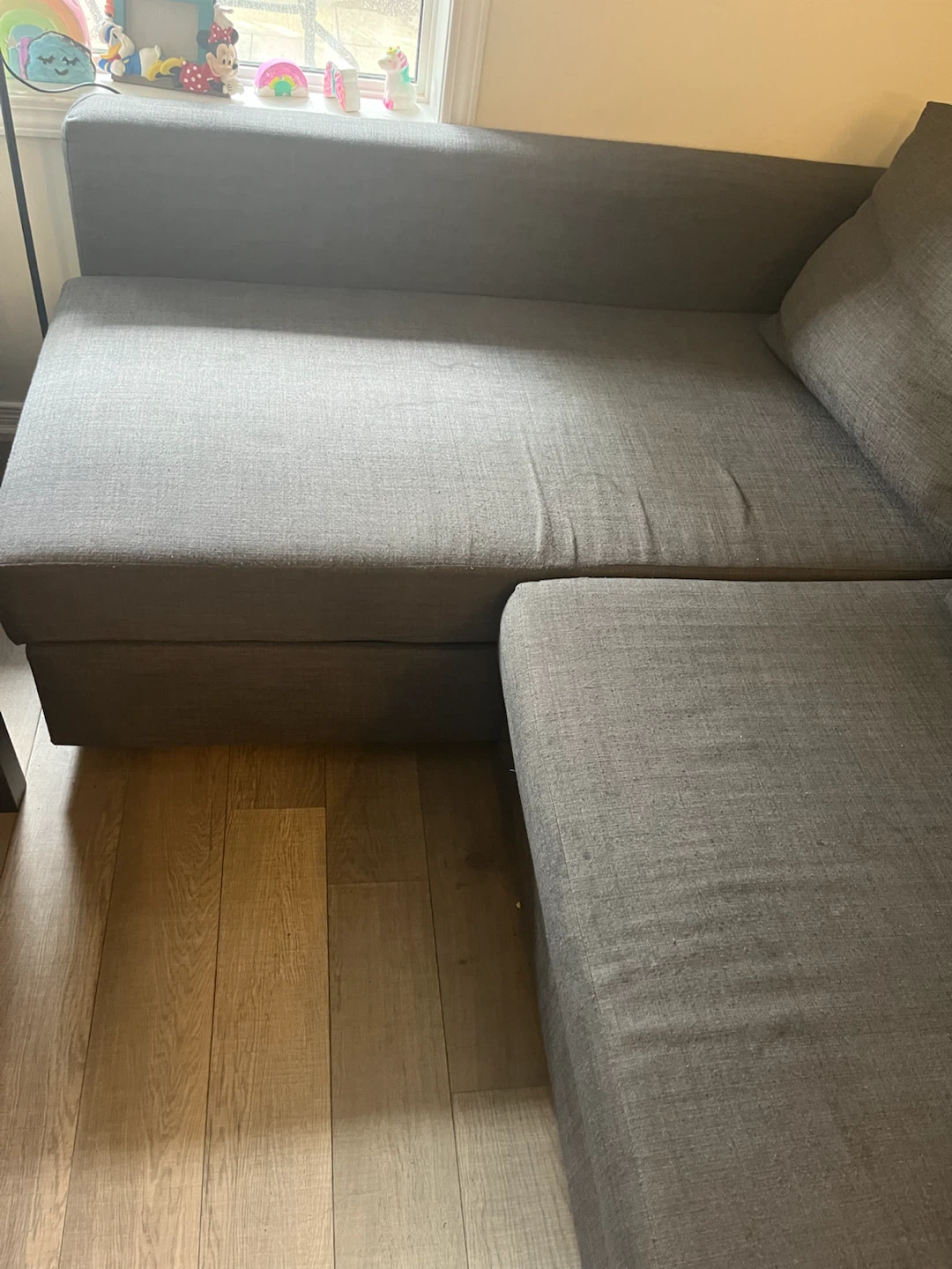 Dark Grey Sectional Pull Out Sofa cum Bed - photo 4