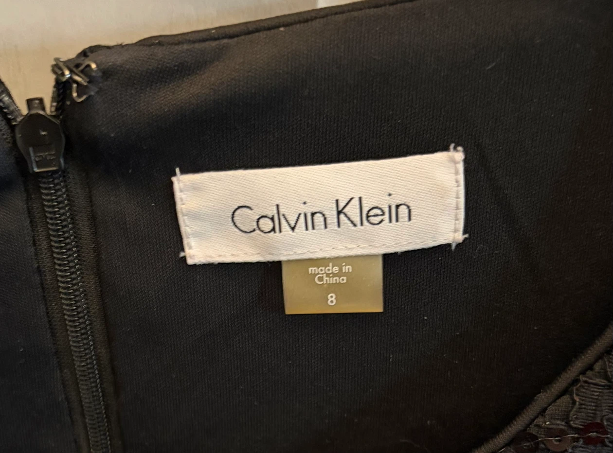 Calvin Klein Black Sequin Dress - Size 8 - photo 2
