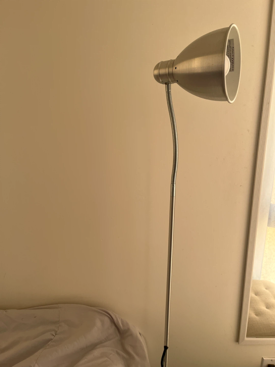 Adjustable Silver Floor Lamp