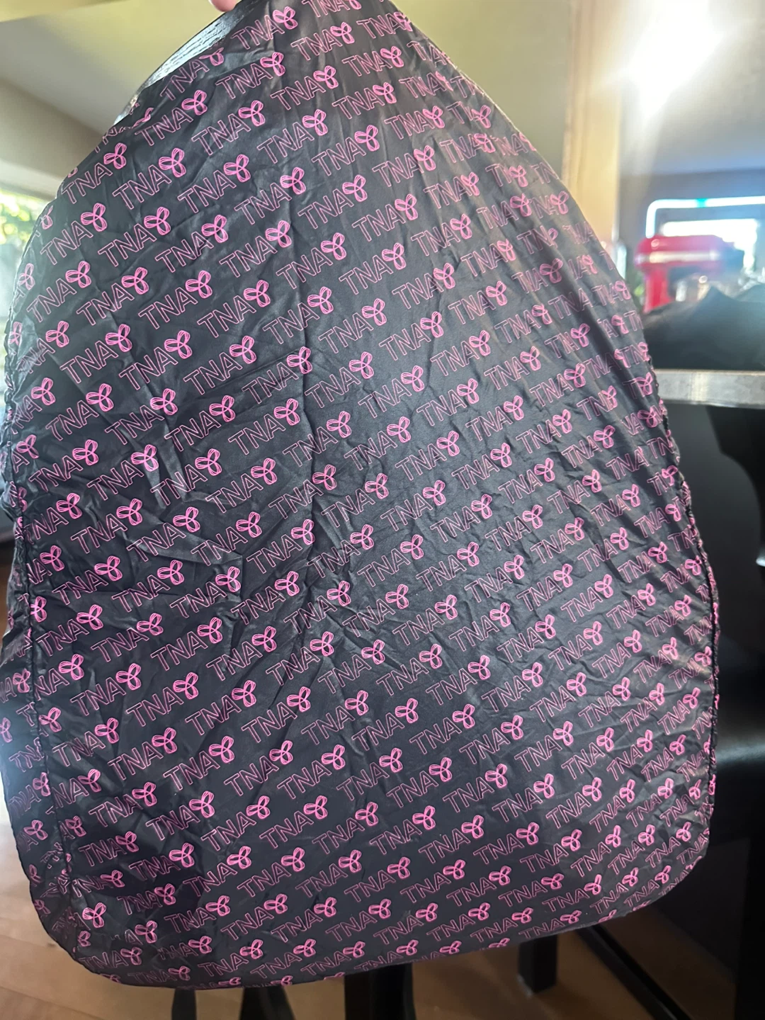 TNA Backpack - Black with Pink Logo Pattern - photo 2