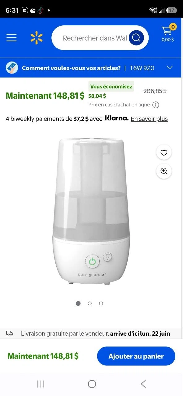 PureGuardian Ultrasonic Humidifier
