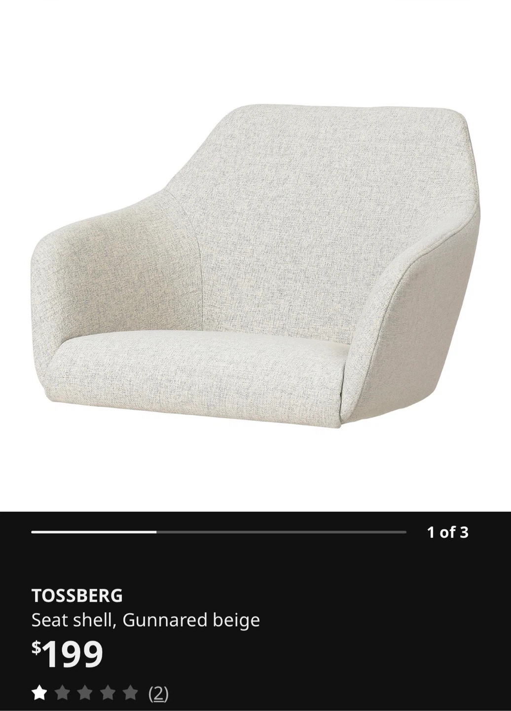 IKEA TOSSBERG Seat Shell and Malskär Chair Frame - photo 2