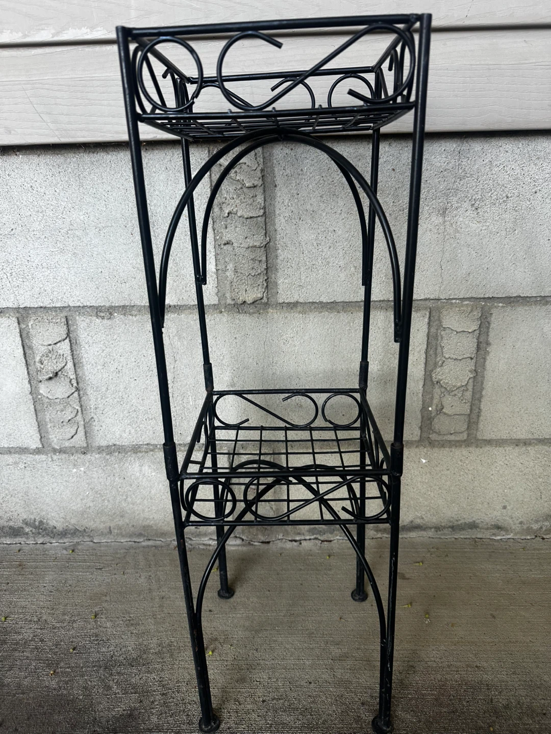 Black Metal 2-Tier Plant Stand - photo 2