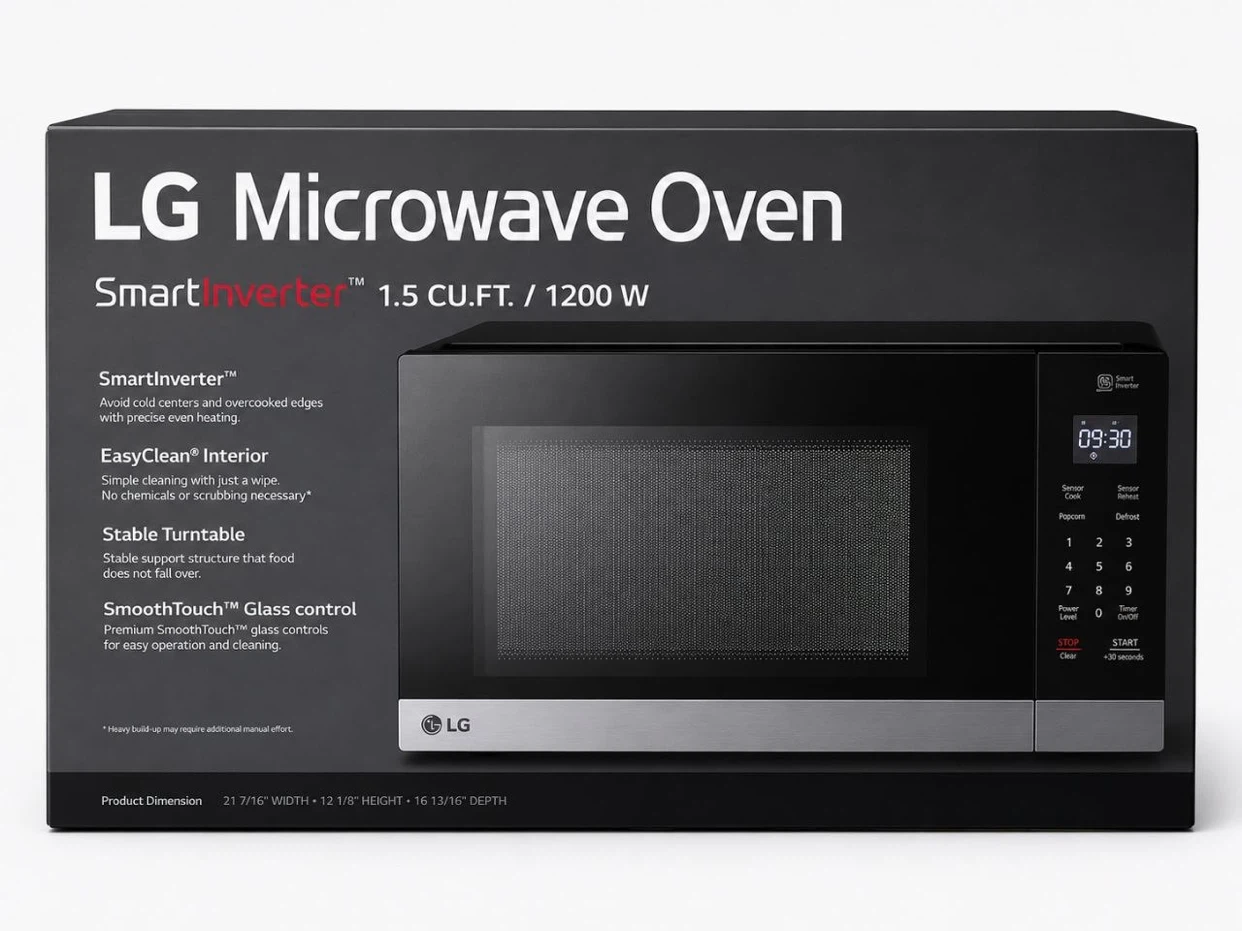LG 1.5 cu. ft. Smart Inverter Microwave Oven - Stainless Steel - photo 2
